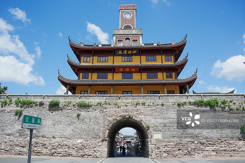 浙江宁波鼓楼图片素材