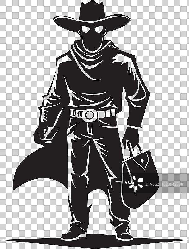 想要的牛仔强盗，卡通牛仔强盗图片素材