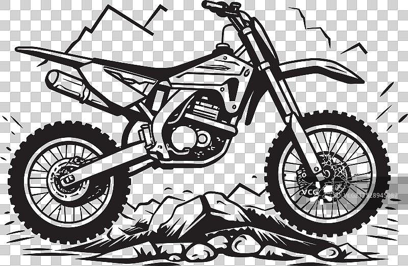 越野摩托车特技表演者的冒险标志图片素材