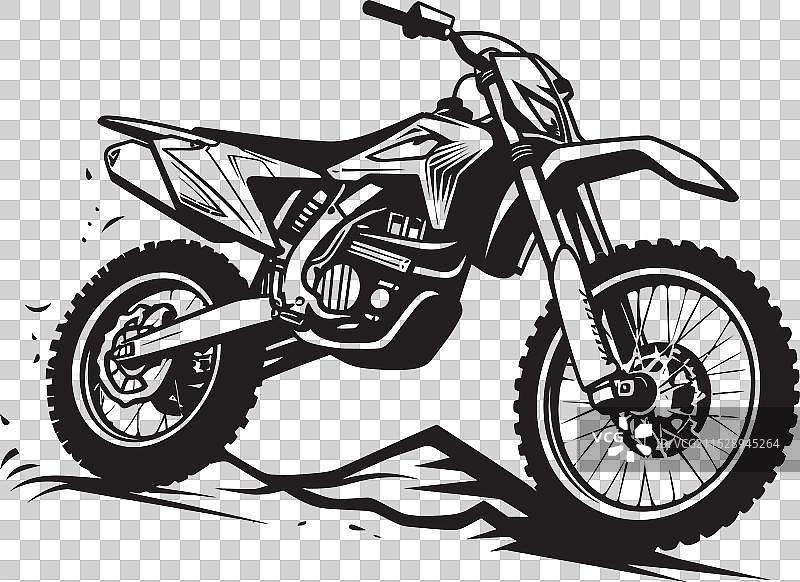 摩托越野车奇迹：动态设计的摩托车图标图片素材