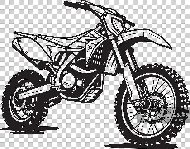 全地形冒险设计与越野摩托车图片素材