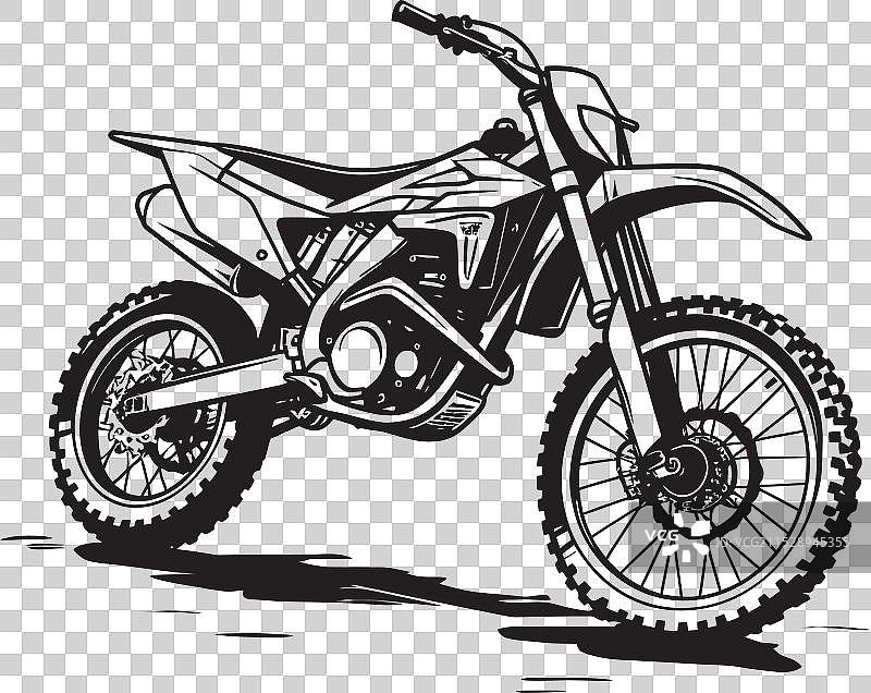 极限运动的肾上腺素冲刺越野摩托车标志设计图片素材