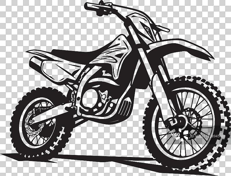 极限运动的经典标志：越野摩托车挑战图片素材