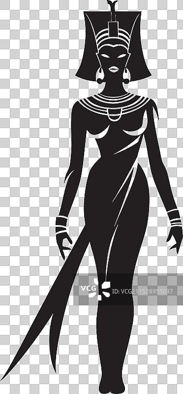 优雅的象征：克利奥帕特拉全身标志图片素材