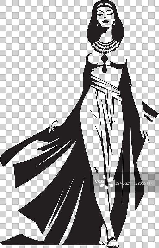 女王的化身：克利奥帕特拉全身标志图片素材