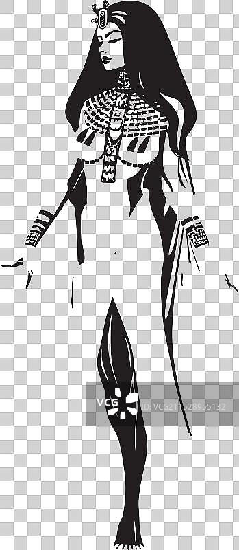 克利奥帕特拉全身形象的主权力量标志图片素材