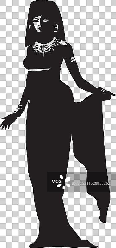 优雅女皇克利奥帕特拉全身标志图片素材