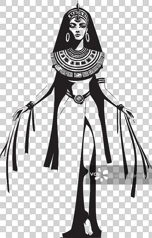 标志设计：全身形象的标志性克利奥帕特拉图片素材
