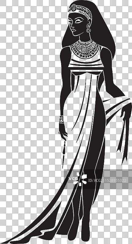 克利奥帕特拉全身像的主权象征标志图片素材