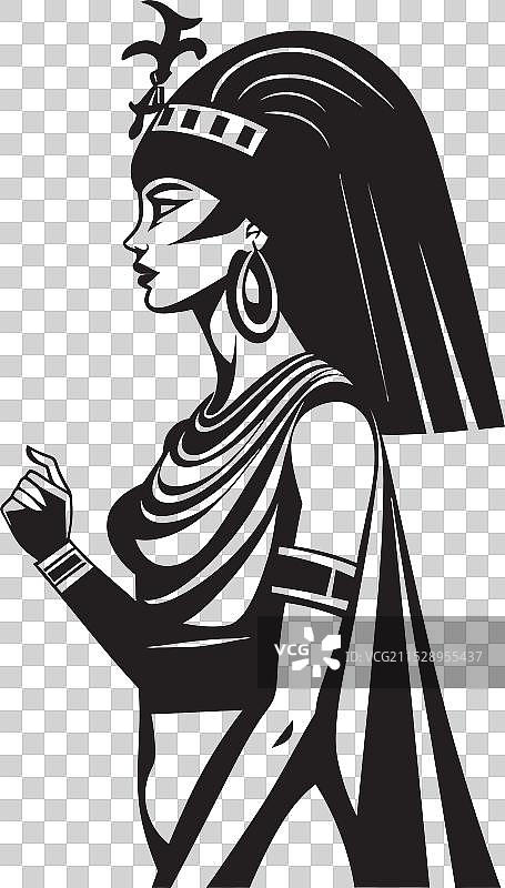 赋权优雅的克利奥帕特拉全身标志图片素材