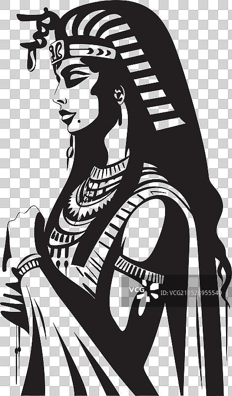 标志设计：全身形象的标志性权威克利奥帕特拉图片素材