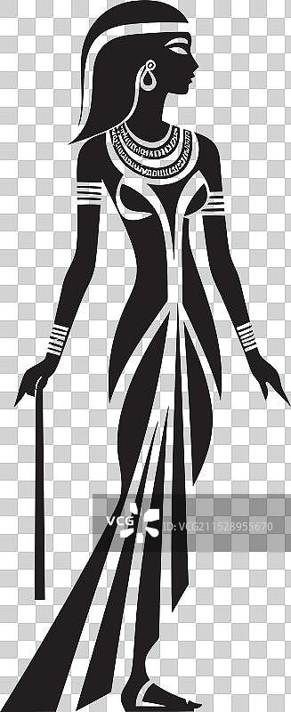 雄伟的克利奥帕特拉全身标志，展现力量与优雅图片素材