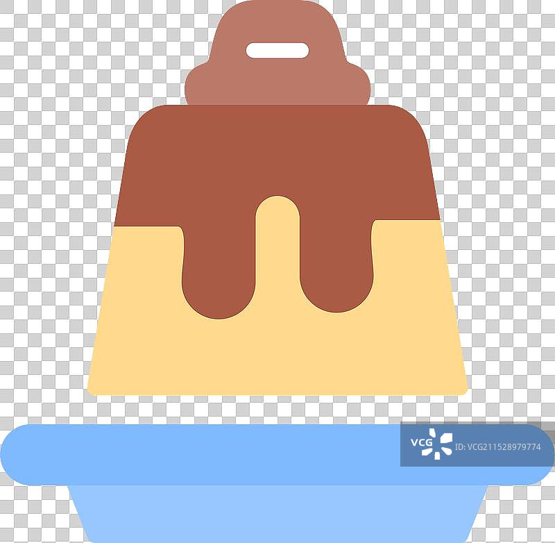 奶油焦糖布丁图标设计图片素材