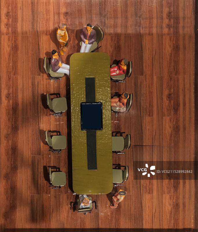 会议室，办公室，模型，高视角拍摄图片素材