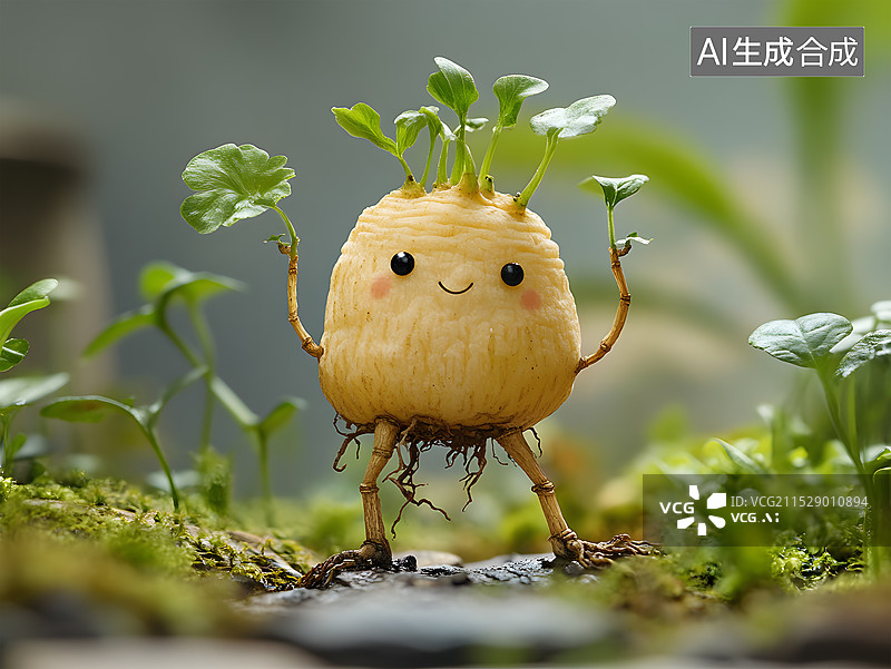 【AI数字艺术】人参树人参片参茶等滋补品图片素材