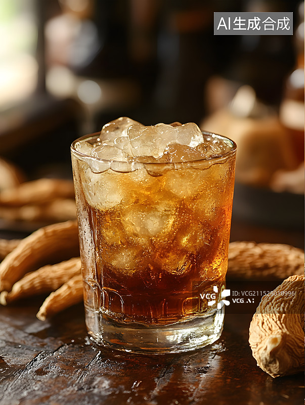 【AI数字艺术】人参树人参片参茶等滋补品图片素材