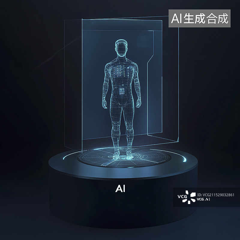 【AI数字艺术】AI机器人扫描人体健康监测图片素材