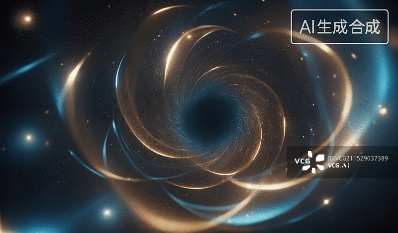 【AI数字艺术】光之漩涡图片素材