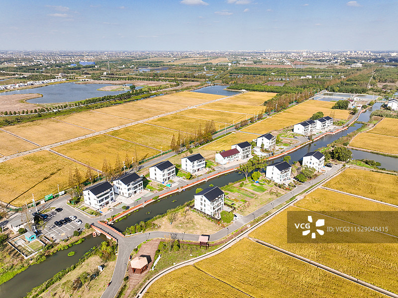 航拍江苏乡村新风貌图片素材