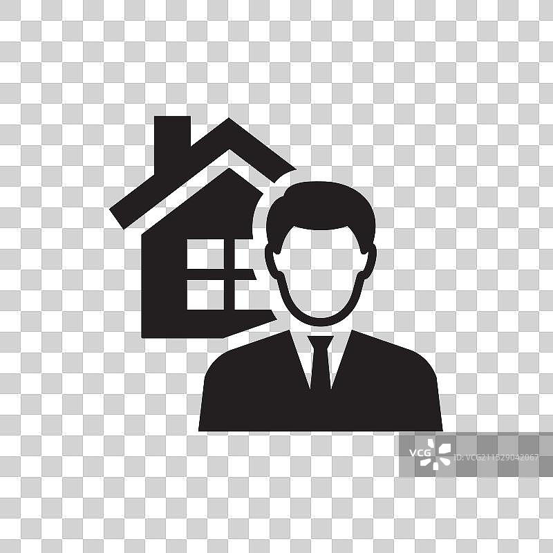 房地产经纪人图标（实心风格）图片素材