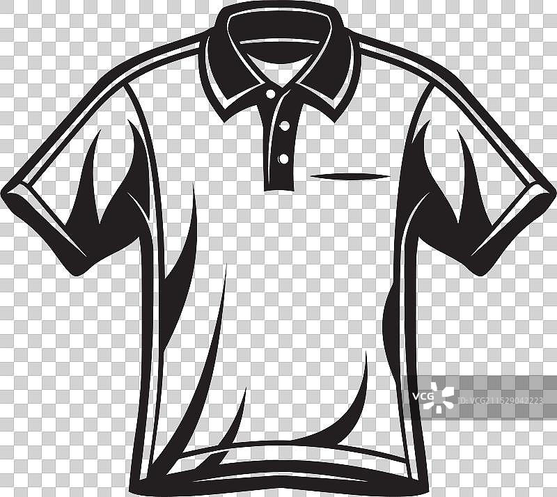 现代简约风格的复古Polo衫徽章图片素材