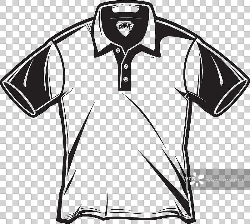 经典徽章设计的精致Polo衫标志图片素材