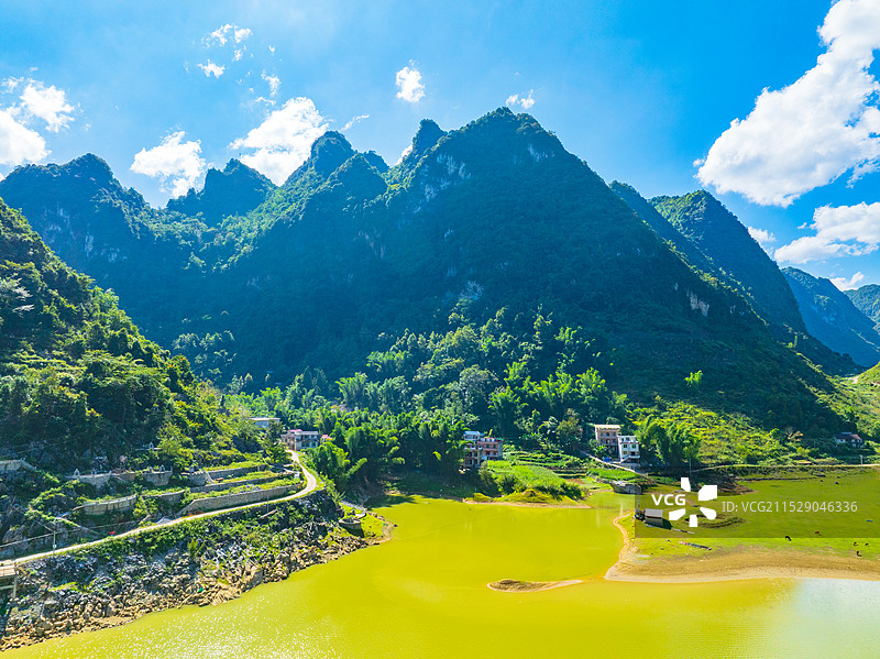 广西河池凤山县金牙乡石马湖图片素材