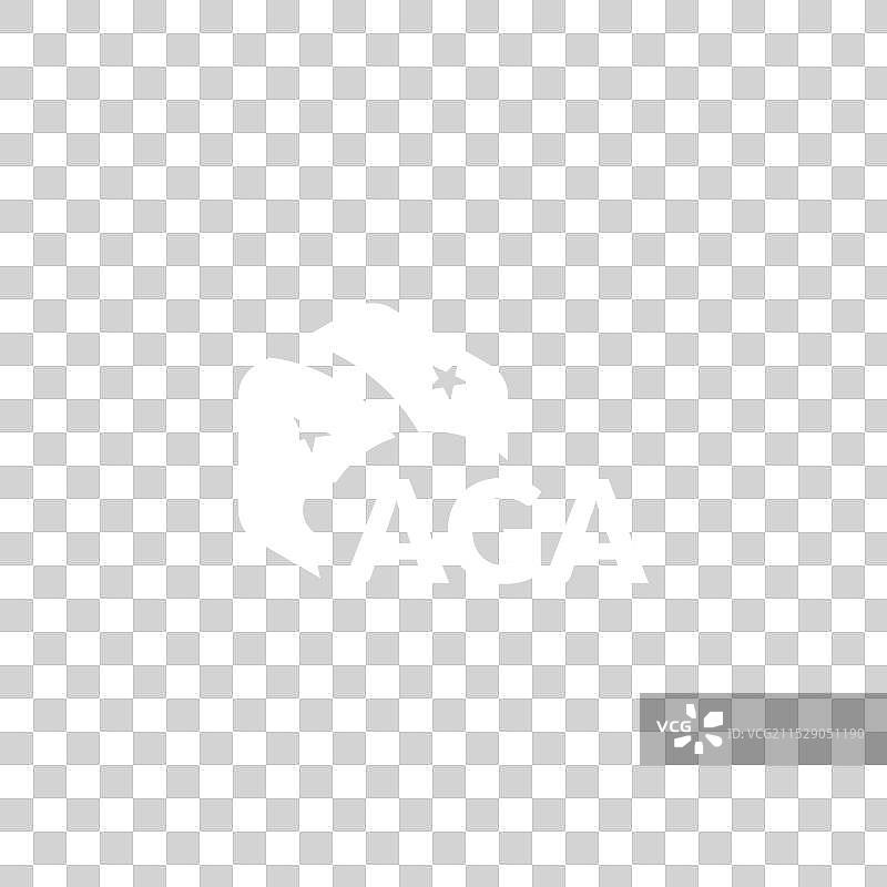 白色背景上的AGA字母标志设计图片素材