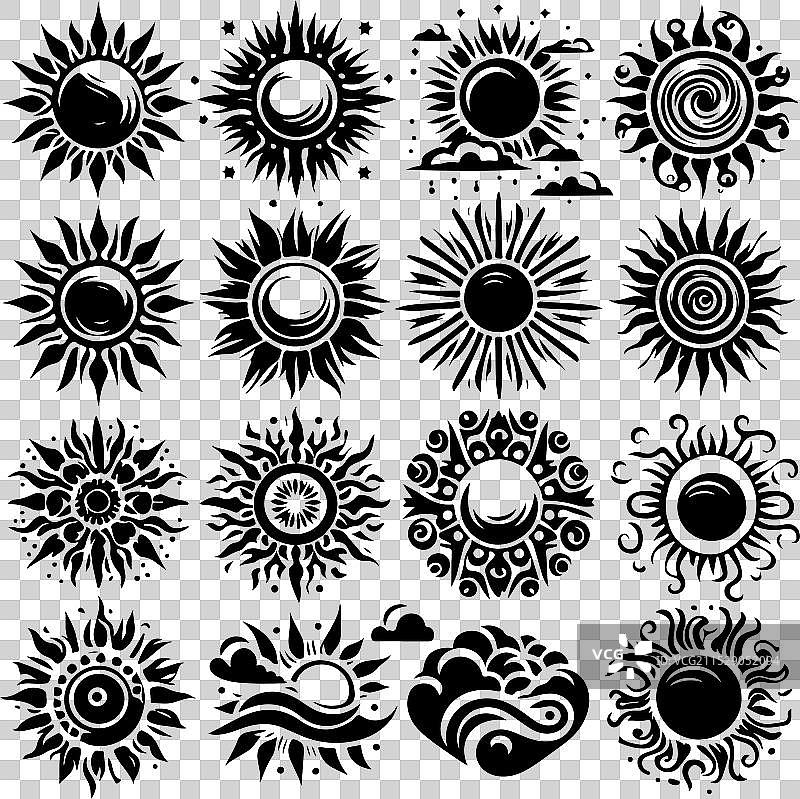 下载令人惊叹的太阳剪影艺术作品用于联合国图片素材