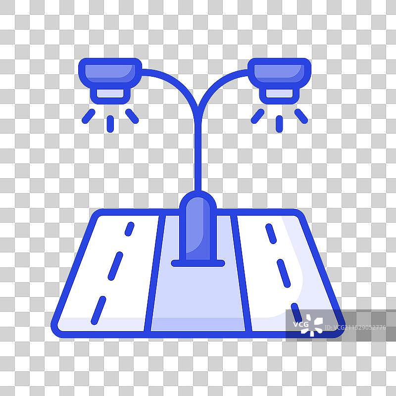 城市元素图标：道路灯设计，独立展示图片素材