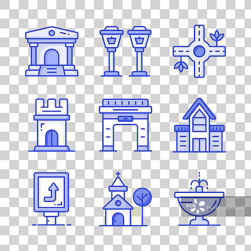 抓住这些创意设计的城市元素图标图片素材