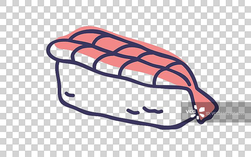 虾片寿司握饭团图片素材