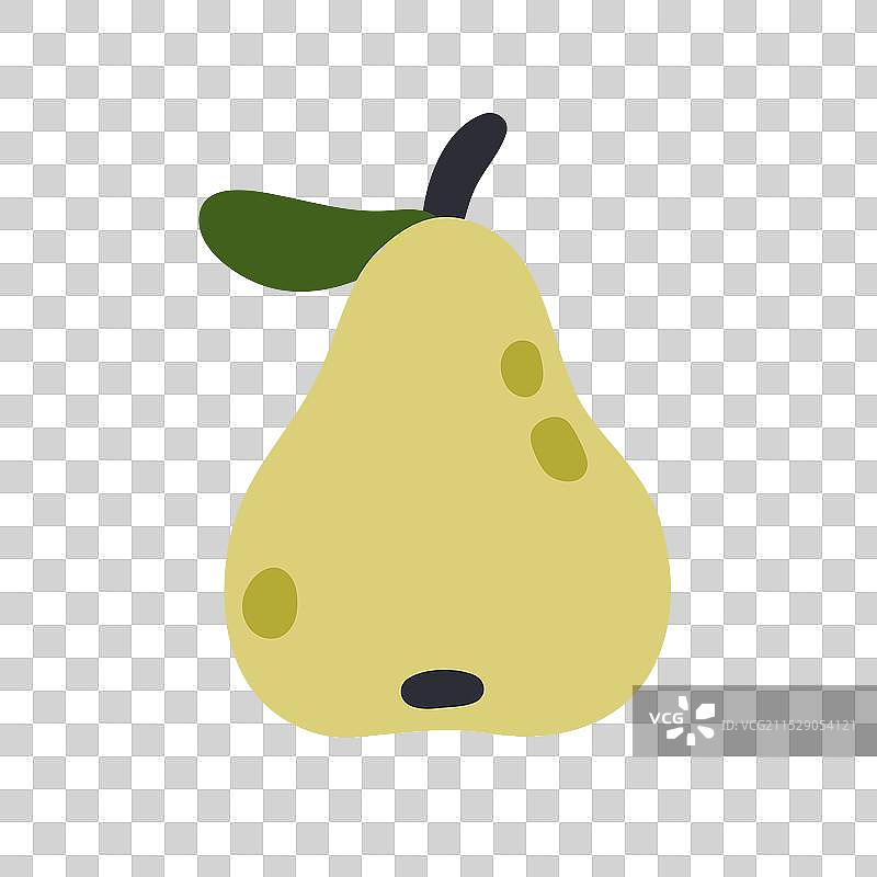 新鲜甜美的梨子水果图标，健康自然图片素材