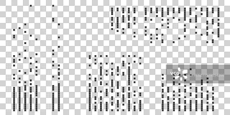 像素分解背景衰减效果图片素材