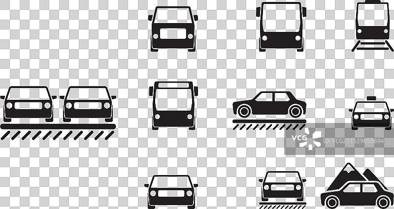 汽车图标集图片素材