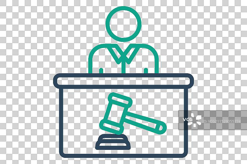 法庭线条图标图片素材