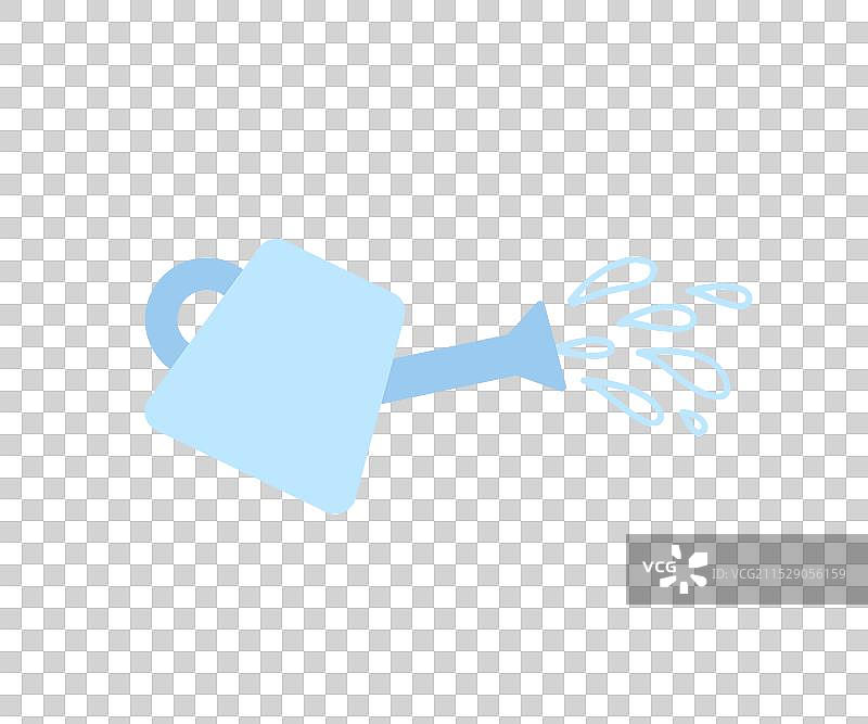 浇水壶从花园的喷头浇水图片素材