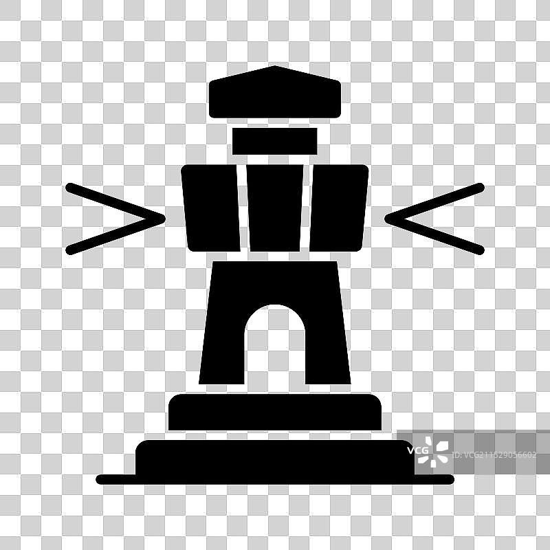 一个包含警示灯的塔楼，用于警告或提醒图片素材