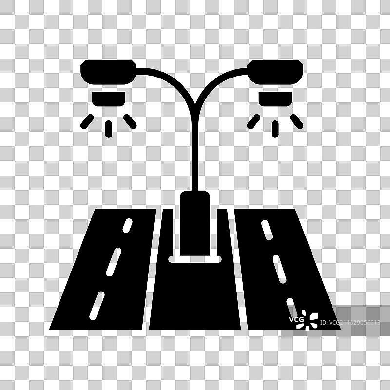 城市元素图标：道路灯设计，独立展示图片素材