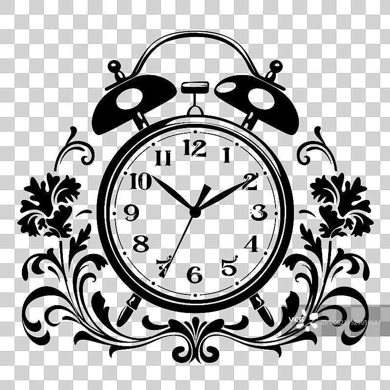 复古风格的华丽设计闹钟图片素材