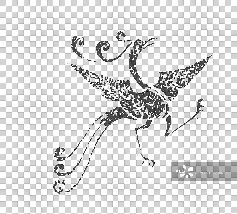 古代石刻青铜器拓片纹样艺术设计元素图片素材