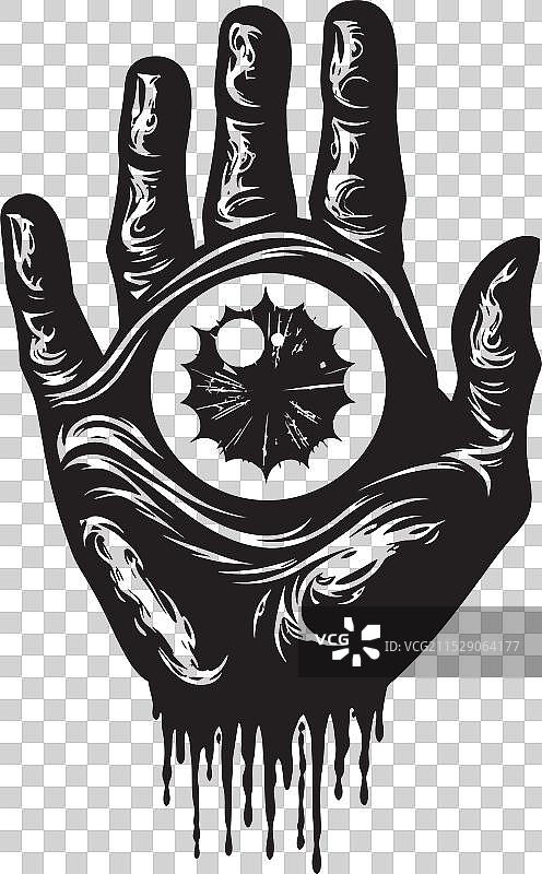 地狱视觉恶魔对眼球的掌控图标图片素材