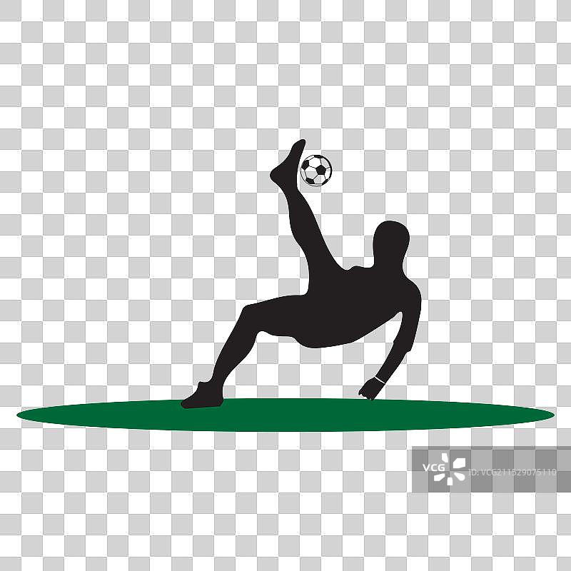 踢球的人图标符号设计图片素材