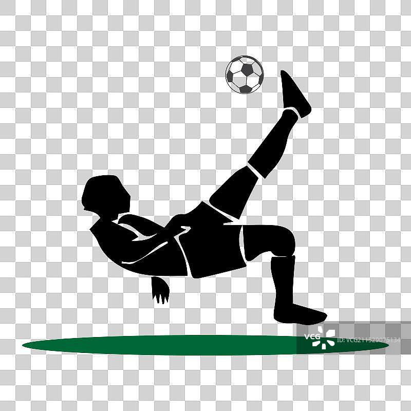 踢球的人图标符号设计图片素材