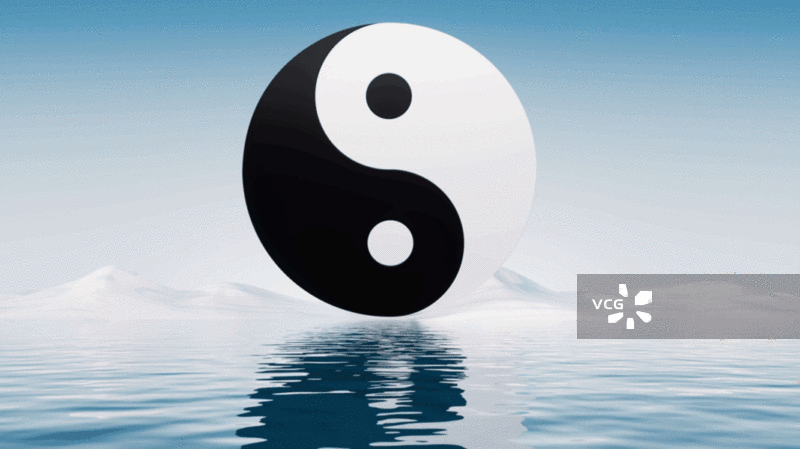 中国风古风道家太极阴阳图三维渲染图片素材