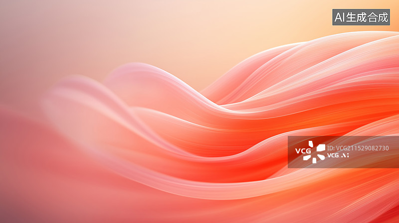 【AI数字艺术】抽象红色波浪背景海报图片素材
