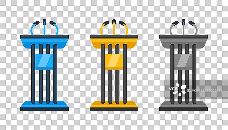 一组讲台、法庭和演讲台支架图片素材