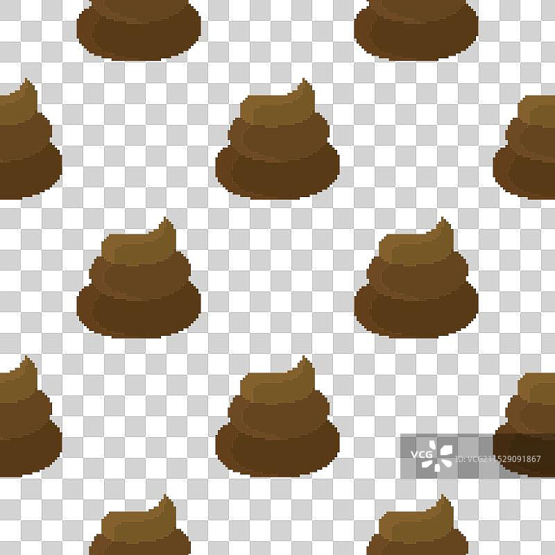 像素粪便无缝图案图片素材