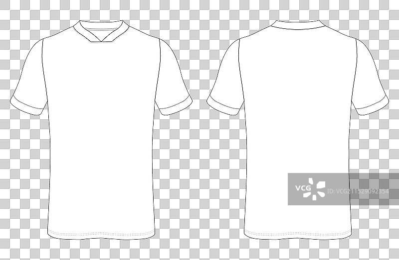 V领T恤运动衫样机图片素材