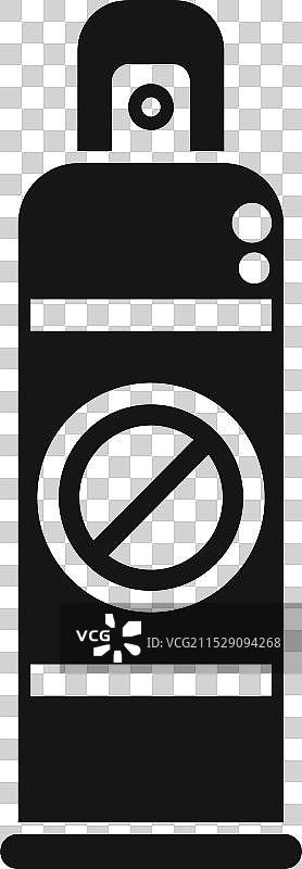 黑色驱虫喷雾瓶用于保护图片素材